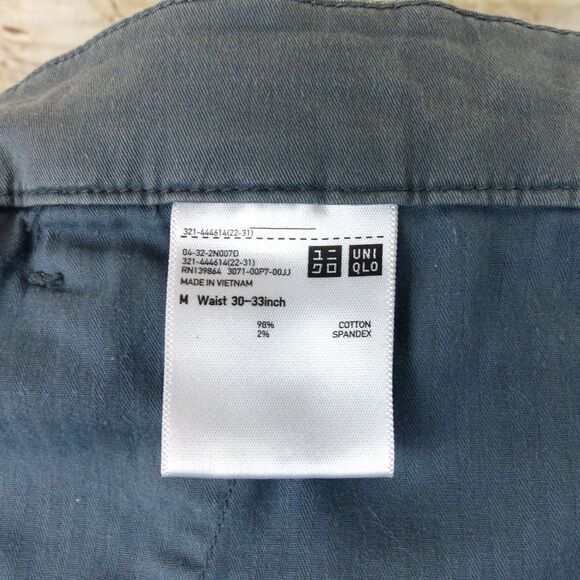 Uniqlo Shorts Mens M 30-33 Gray Chino 8.5 “Drawstring Style 444614 Preppy Golf - Picture 9 of 10